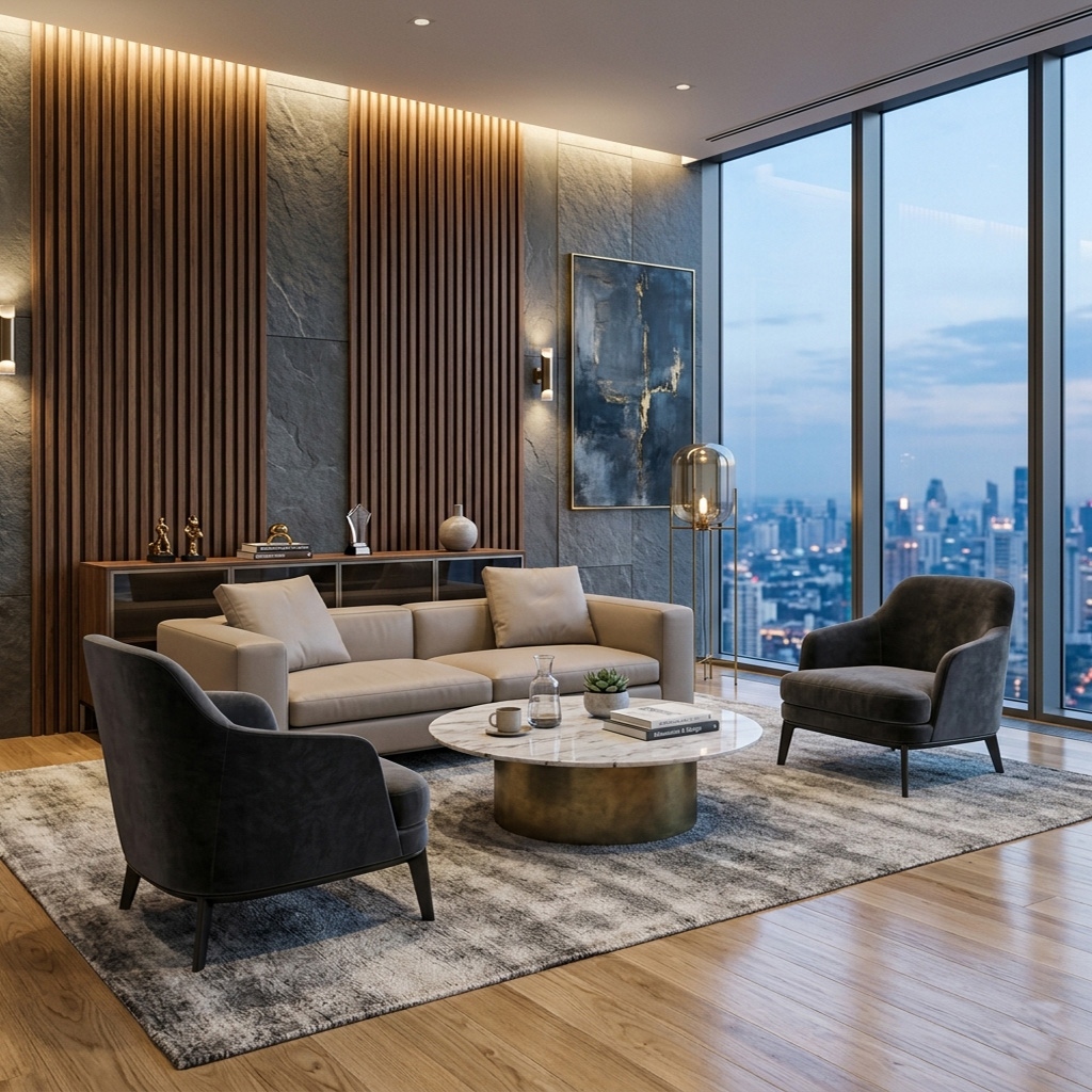 Luxurious Hotel Waiting Area